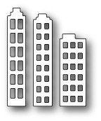 Stanzform Präge Stanzschablone Cutting Die - Poppystamps - Downtown Skyscrapers - Wolkenkratzer Gebäude