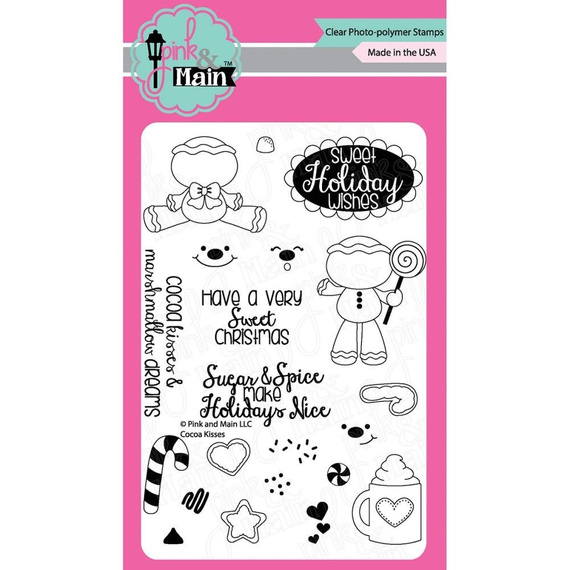 PINK & MAIN - Transparent Stempel Motivstempel Clear Stamp - Cocoa Kisses Kakao-Lebkuchenmann