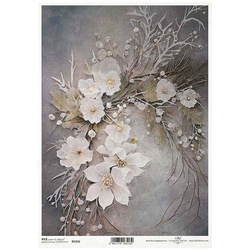 ITD Reispapier Decoupage Bastelpapier Serviettentechnik-R2336 Winterstrauß, Blumen