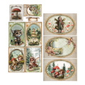ALCHEMY OF ART Set 15x30cm Scrapbooking Papier, Friends of the Forest, Tiere