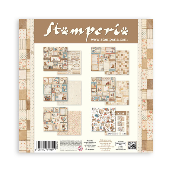 Scrapbooking Papier Set 30x30 - Baby - Stamperia