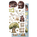 ALCHEMY OF ART Set 15x30cm Scrapbooking Papier, Friends of the Forest, Wald, Kinder