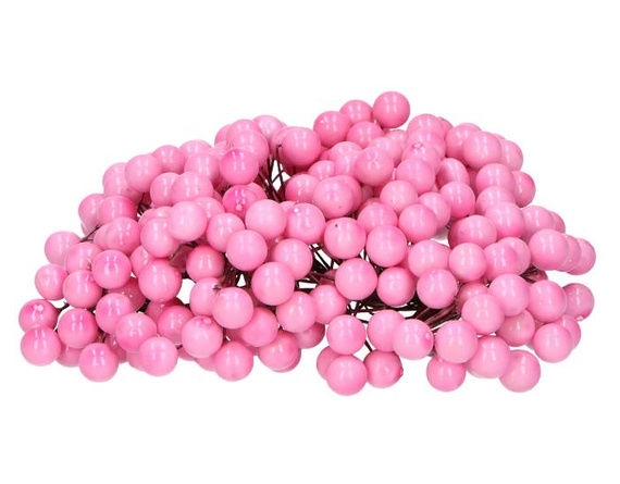 Beerenzweig - rosa - 1 Zweig mit 40 Beeren