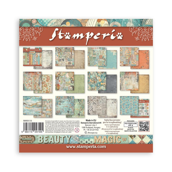 Scrapbooking Papier Set 20x20 - Furry Friends - Stamperia