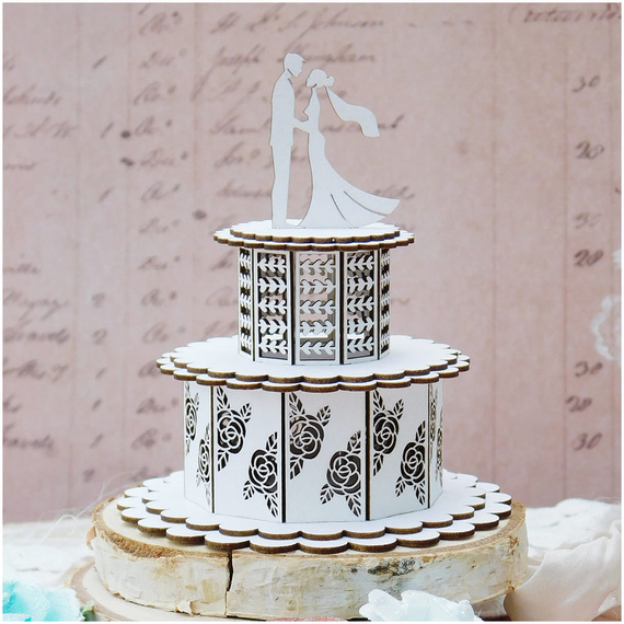 Dekorpappe Die Cut Chipboard 3d kuchen - Kreatywna Pracownia