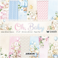 SCRAPANDME Set 15Blatt 20x20cm doppelseitig Scrapbooking Papier - Oh, Baby