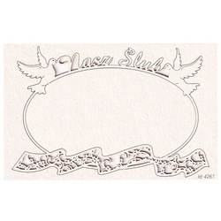 SCRAPINIEC Dekorpappe Die Cut Chipboard Dekoration Ornament, Frame Hochzeit