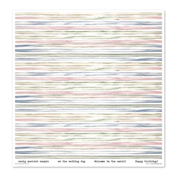 ITD COLLECTION Setz 11Stk 30x30cm Scrapbooking Papier - Floral Shabby Chic