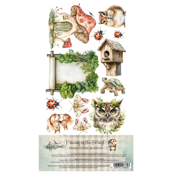 ALCHEMY OF ART Set 15x30cm Scrapbooking Papier, Magic of the Northern Lights, aurora