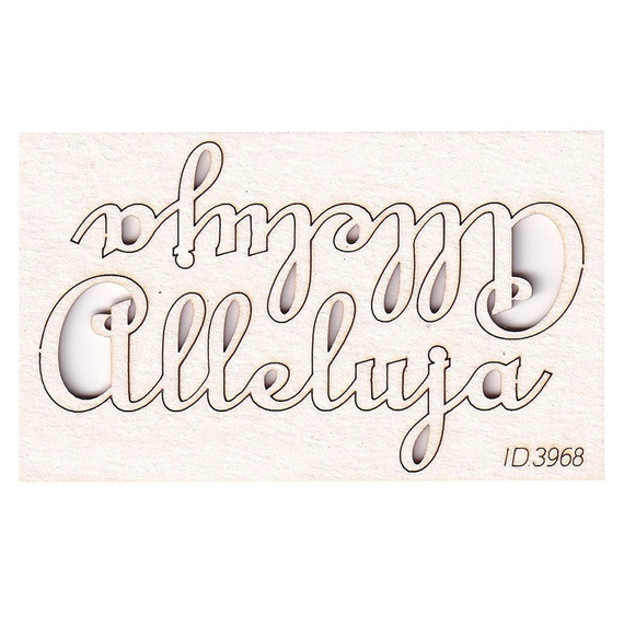 Dekorpappe Die Cut Chipboard Halleluja 01 2St SCRAPINIEC