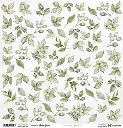 SCRAPandME 30,5x30,5cm einseitig Scrapbooking Papier 250g, Leaves 5