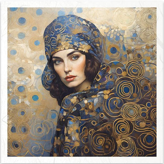 Scrapbooking-Bastelpapier-Set reis - ITD - RSM127 Frauenmosaik - Inspiriert von Klimt