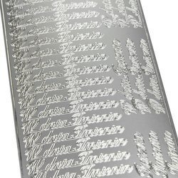 Dekorative Aufkleber W DNIU IMIENIN silber