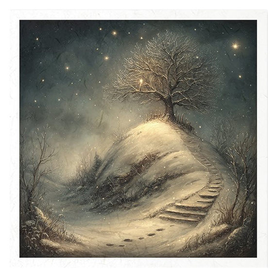 Reispapier-Set - Winter, Schnee, Frost, Nacht, Landschaft, Landschaft - RSM210 - Itd Collection