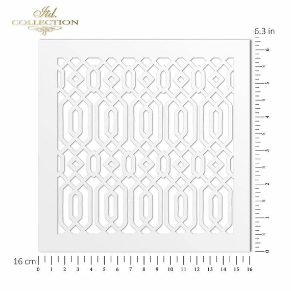 ITD Mixed Media Schablone STENCIL für Decoupage Scrapbooking 16x16, ST0196  Decor