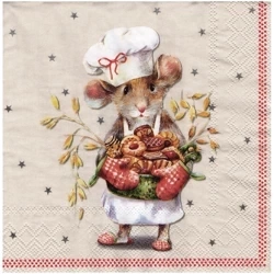 SERVIETTEN 1 Stück Motivservietten Decoupage Napkin 33x33cm, Anna Baked