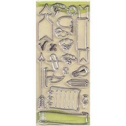 LEANE Transparent Acryl Stempel Motivstempel - Banners, arrows & Icons