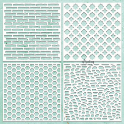 MINTAY Chippies - Dekorpappe Die Cut Chipboard Dekoration Ornament - Pattern 1 Hintergründe 