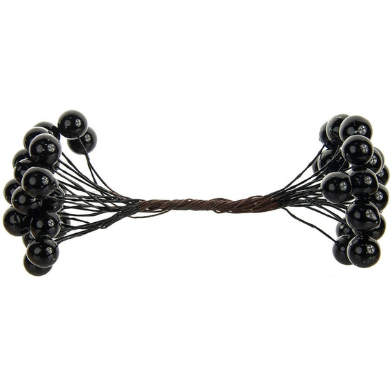 Beerenzweig - schwarze - 1 Zweig mit 40 Beeren