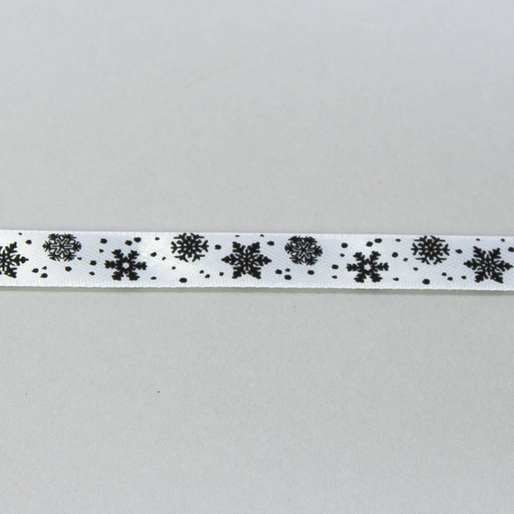 Satinband Schneeflocken 12mm x 23m