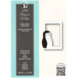 MEMORY BOX Stanzformen Set Stanzschablone Scrapbooking Die Cut, Little Penguin Collage Rahmen mit Pinguin