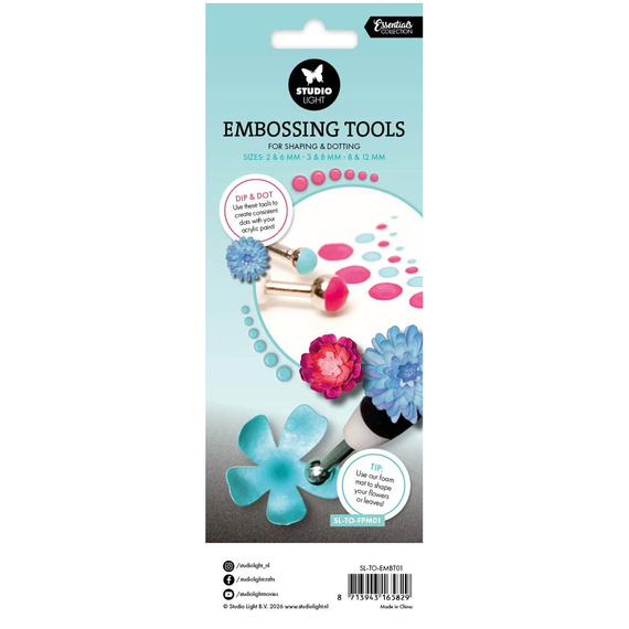 Werkzeuge - Prägestifte / Embossing Tools - Studio Light - 3 Stück