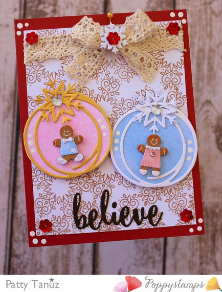 Stanzform Präge Stanzschablone Cutting Die - Poppystamps - Little Gingerbread Boy Lebkuchenmann