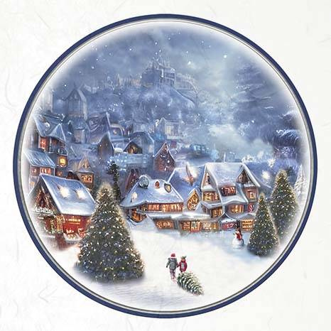 ITD Reispapier Decoupage SET Bastelpapier, rahmen vintage zeichen winter RSM060 