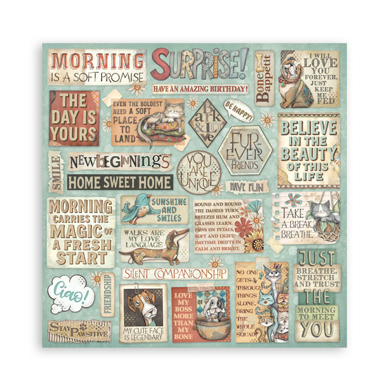 Scrapbooking Papier Set 30x30 - Furry Friends  - Stamperia