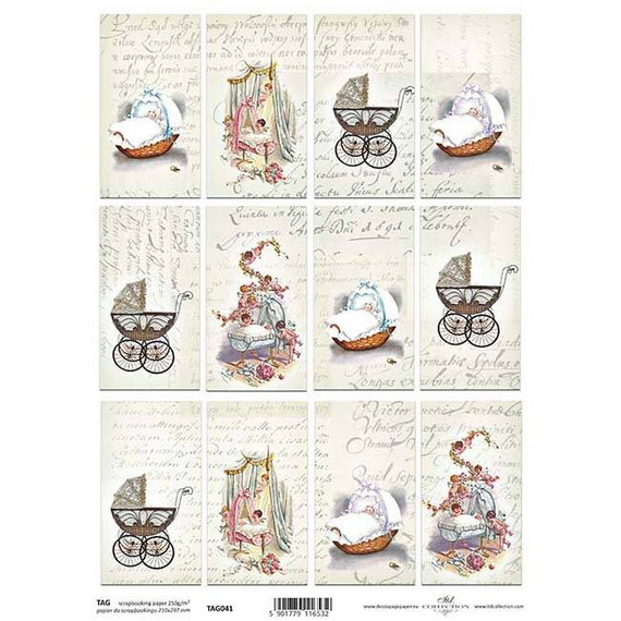 ITD 21x29cm A4 einseitig Scrapbooking Craft Papier 250g Tag-