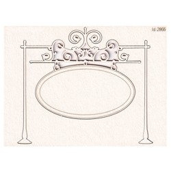 SCRAPINIEC Dekorpappe Die Cut Chipboard Dekoration Ornament, Rahmen Schild 2866