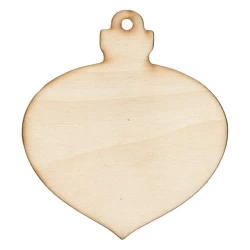 HOLZKUGEL Weihnachtskugel 6 cm - Weihnachtsstäbchen