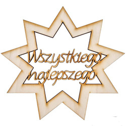 Hölzernes Ornament - Kochanej Mamie Untertitel PL 8,5 cm