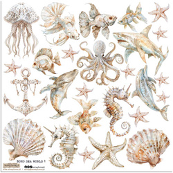 AUFKLEBER ScrapLove Dekor Stickers - Boho Sea World 1