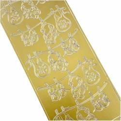 Dekorative Aufkleber Kleidung 0015 gold