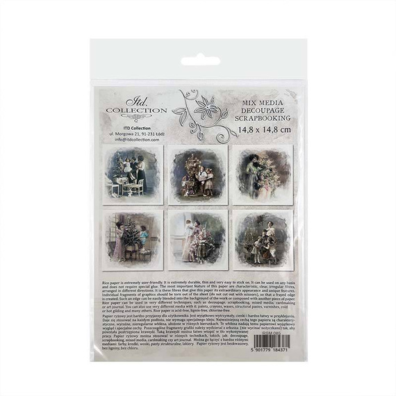 Reispapier-Set - ITD RSM085 vintage Weihnachten