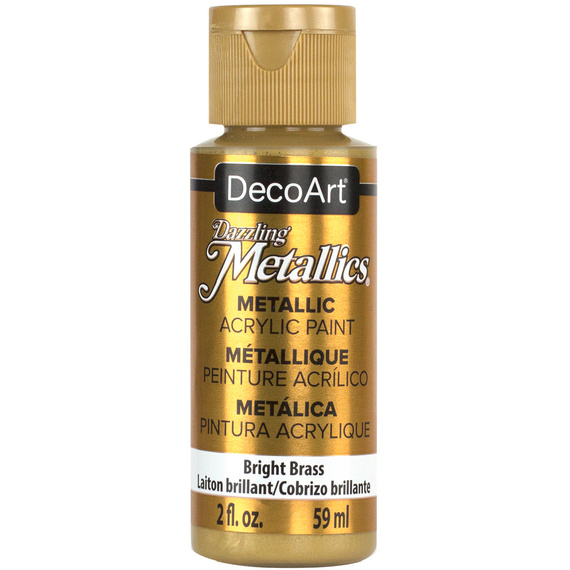 DECOART Dazzling Metallics Acrylic Paint, Acrylfarbe - Bright Brass 59 ml