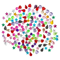 KRISTALLE Dekosteine Aufkleber Kreative Bastel Scrapbooking- farbig 8 Stk.