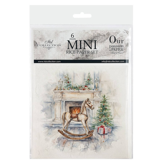 Scrapbooking-Bastelpapier-Set reisfeld - ITD - RSM133 Schaukelpferd Kamin