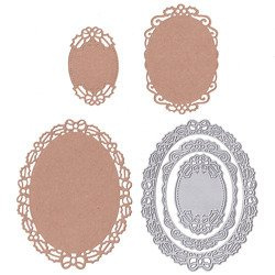 STANZFORM Präge Stanzschablone Scrapbooking Cutting Die, ova