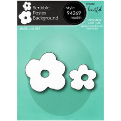 MEMORY BOX Stanzformen Set Stanzschablone Scrapbooking Die Cut, Scribble Posies Background