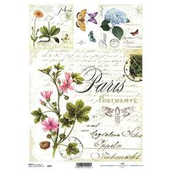 Decoupage-Papier SOFT ITD-S004 - A4 Wildblumen