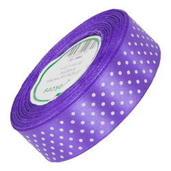 Gepunktetes Satinband 25 mm - heather 133 - 23 m - Dekoband