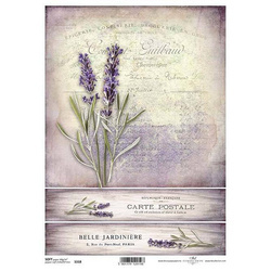 Papier decoupage A4 SOFT ITD-S318 / lawenda