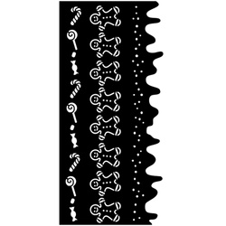 Vorlage Mix Media 3D 12x25cm - Candy Christmas - Lebkuchenmann - Stamperia