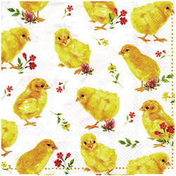 SERVIETTEN 1 Stück Motivservietten Decoupage Napkin 33x33cm, Chicks
