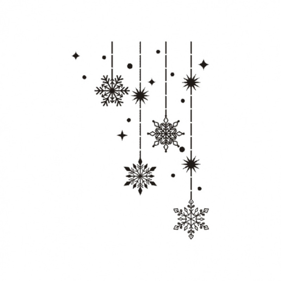 AGATERIA Polymerstempel Clear Stamp - Sternengirlande