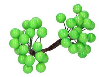 Beerenzweig - grüne - 1 Zweig mit 40 Beeren 