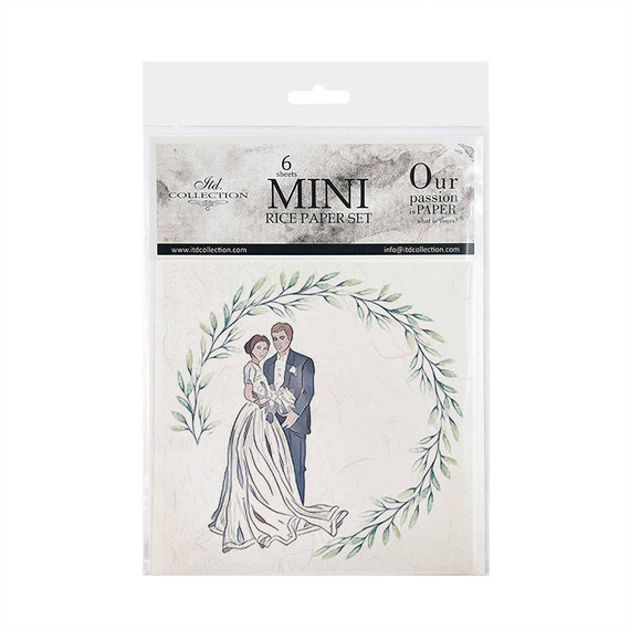 ITD Reispapier Decoupage SET Bastelpapier, Bräute und Bräutigame RSM064