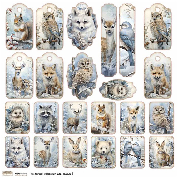 AUFKLEBER papier - ScrapLove - Winter Forest Tiere 1